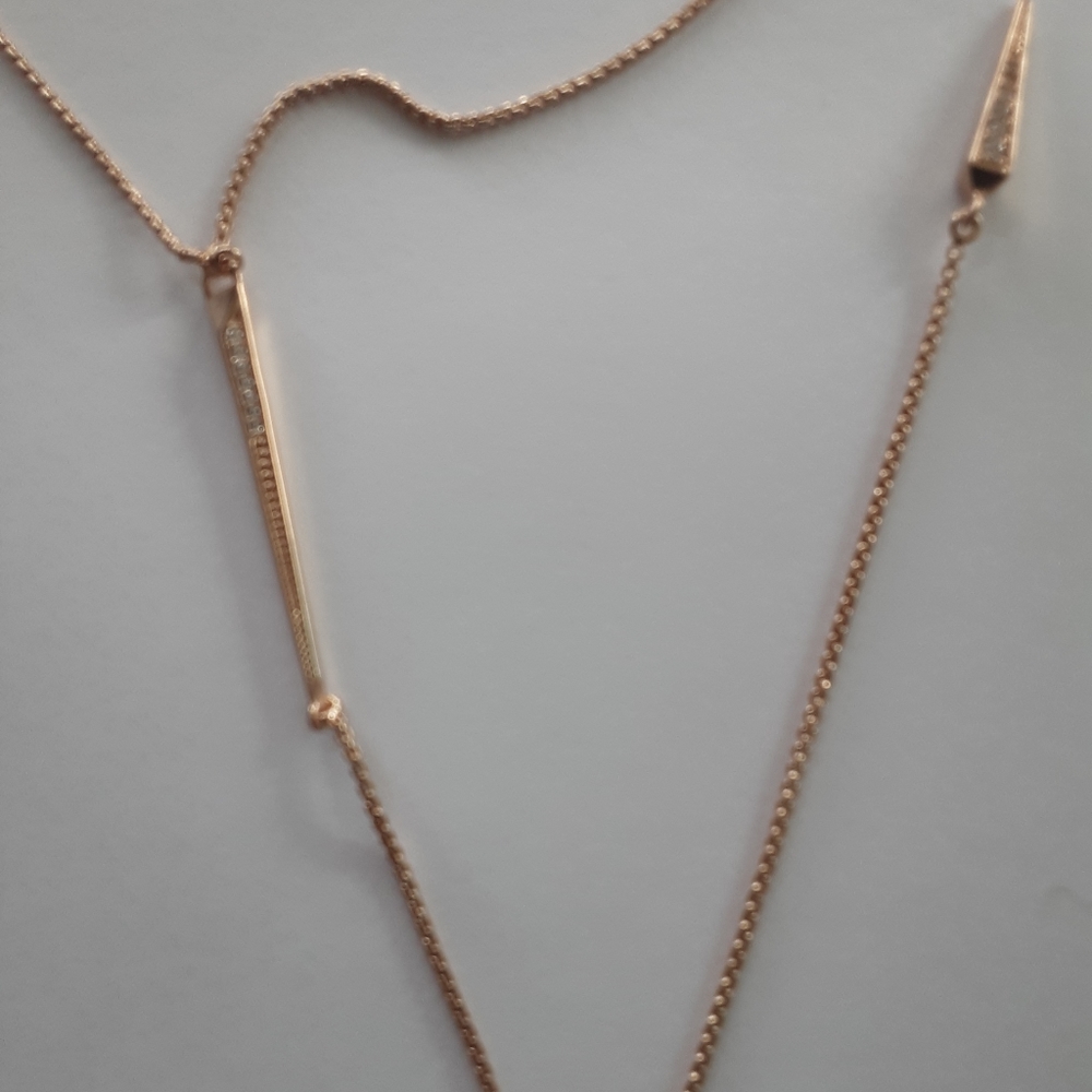 Kendra Scott Vivian Lariet Y Necklace in Rose Gold - Picture 5 of 6